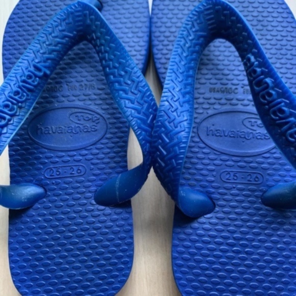 Havaianas kids marine blue flip flops, size 9/10 - Picture 5 of 5